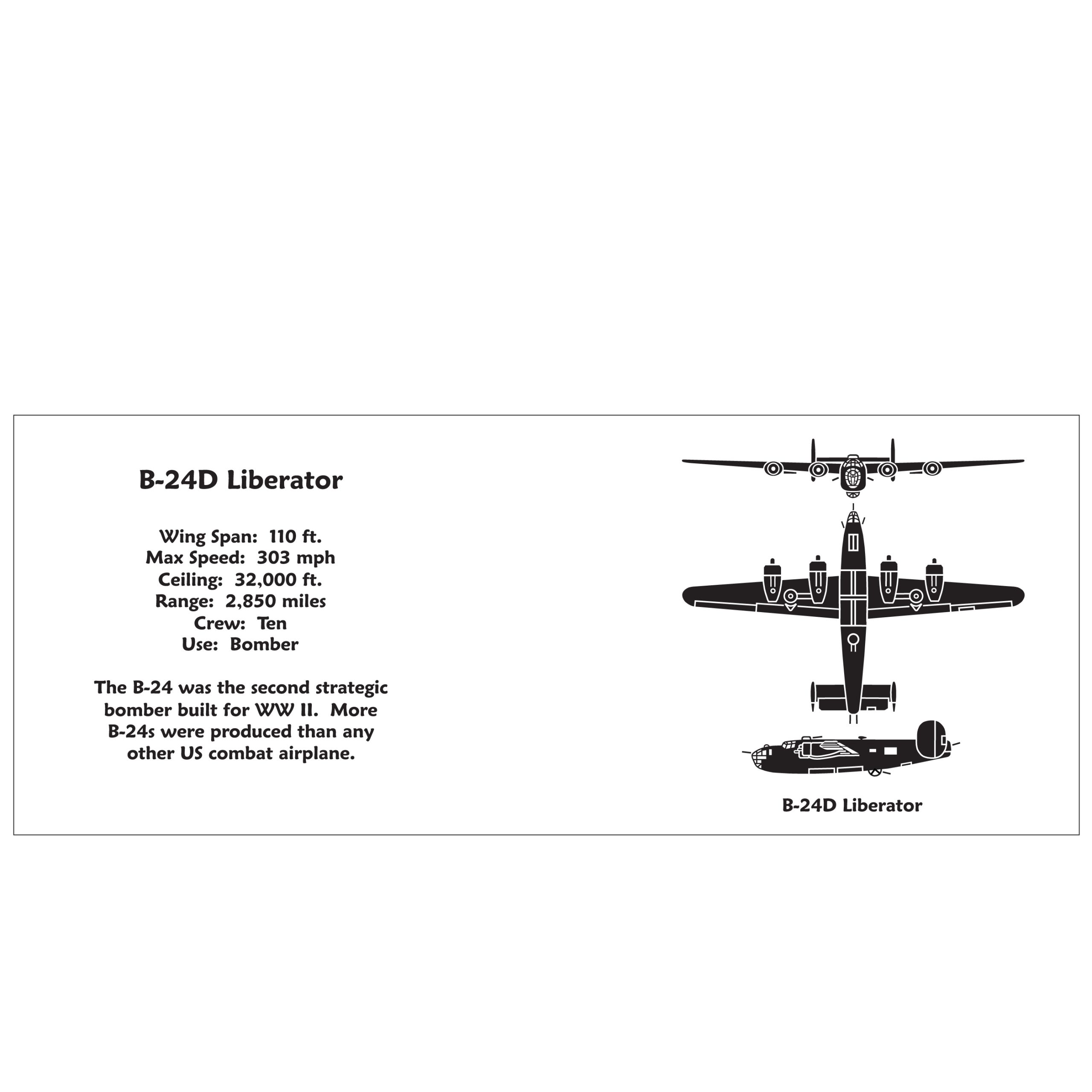 B-24 Spotter Mug w/Black Handle