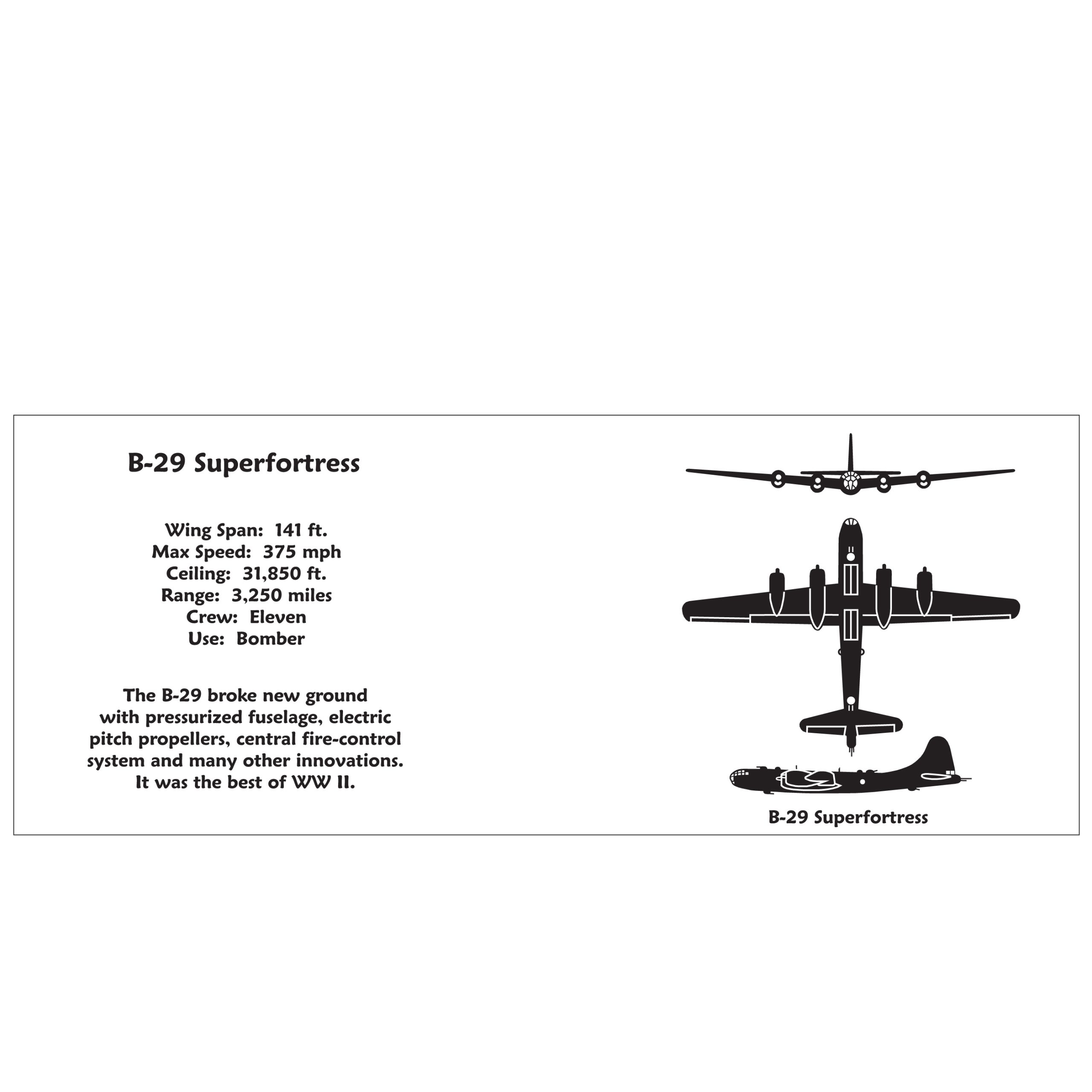 B-29 Spotter Mug w/Black Handle