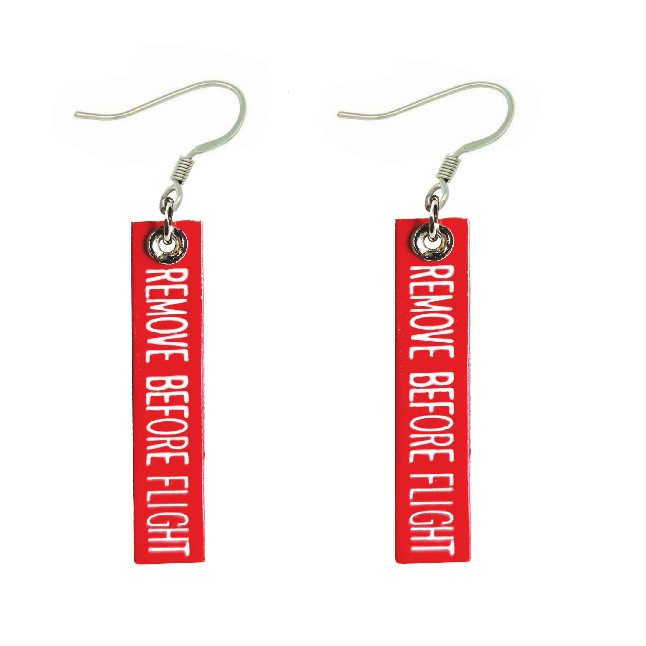 Remove Before Flight earrings