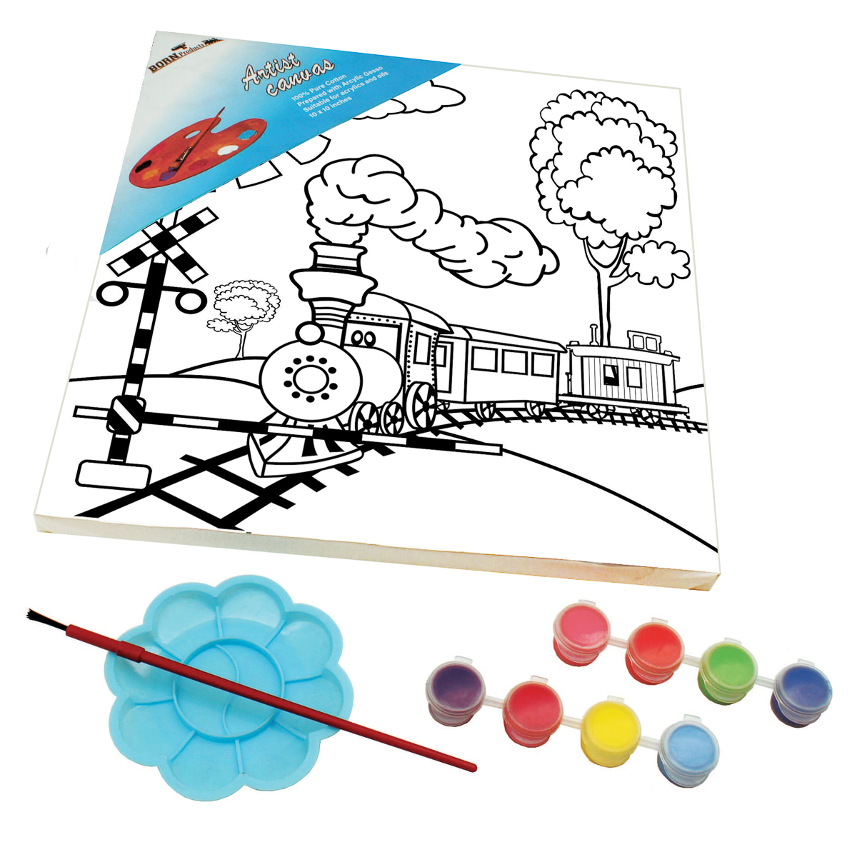 Canvas Painting kits, Steam train