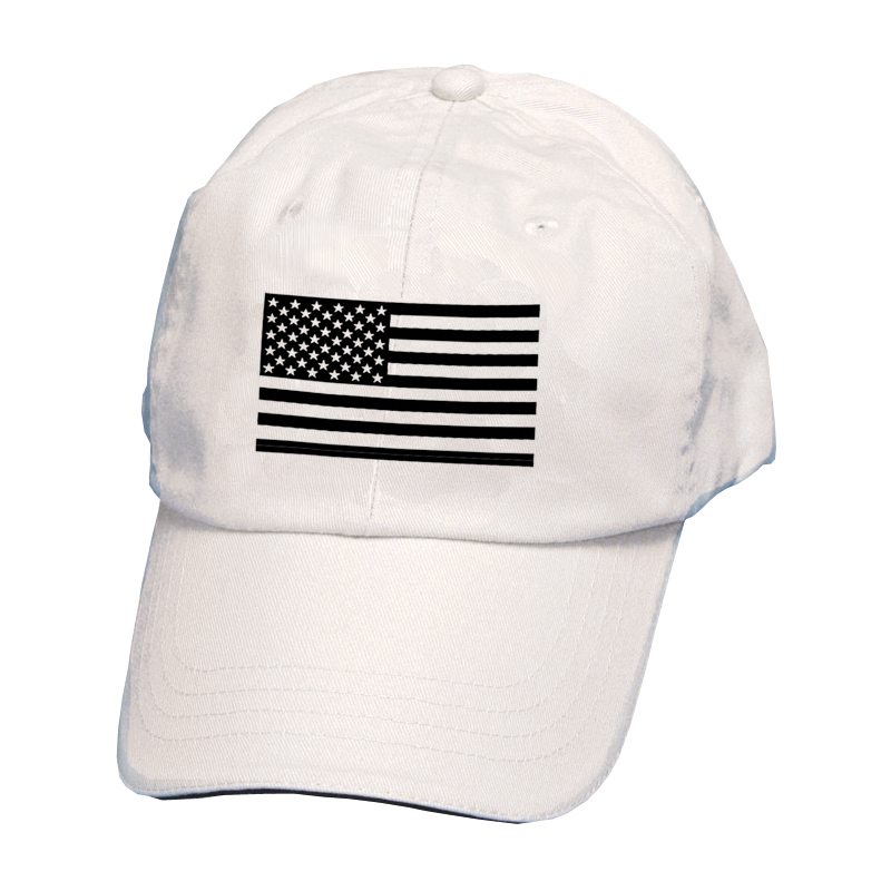 American Flag Black and white image hat