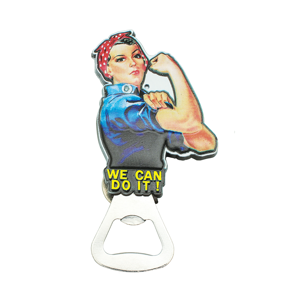 Rosie The Riveter magnetic bottle opener