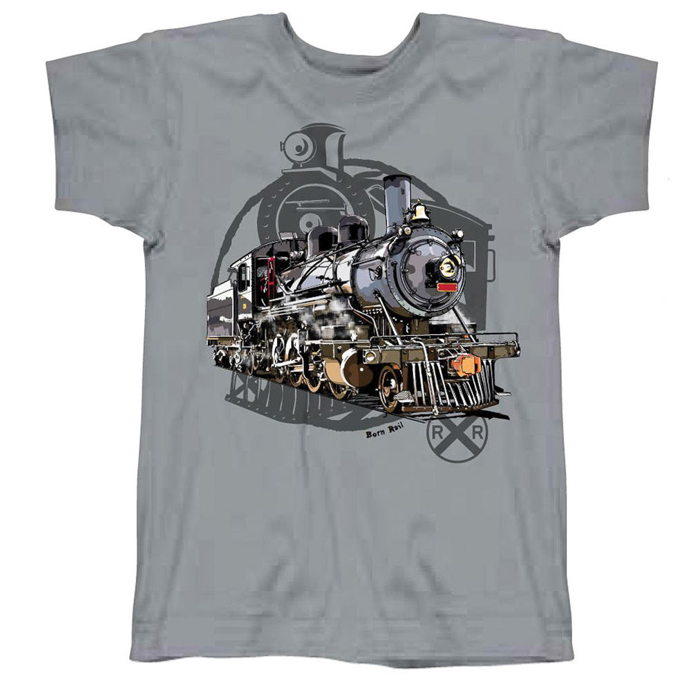Gray Steam Train Youth T-shirt
