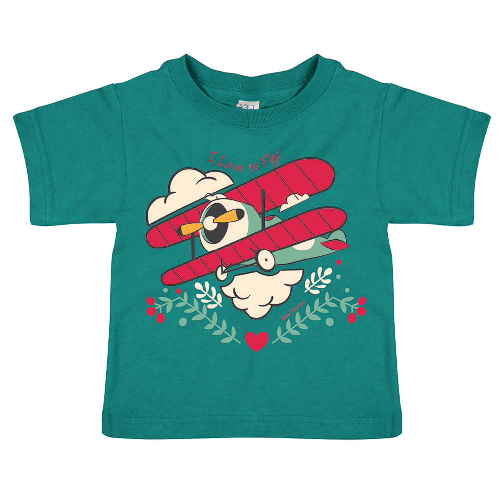 Biplane Heart Toddler T-shirt