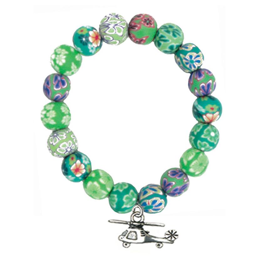 Fimo Beaded Helicopter Bracelet