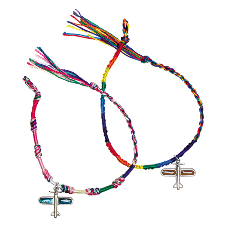 Friendship Bracelet w/ariplane charm