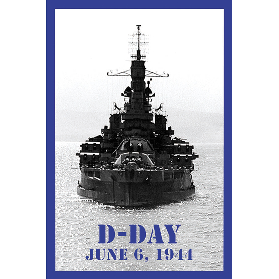 D-Day Magnet featuring a Battleship