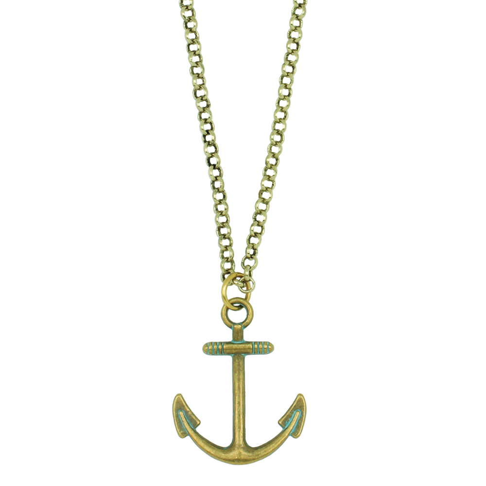 Brass Anchor Necklace