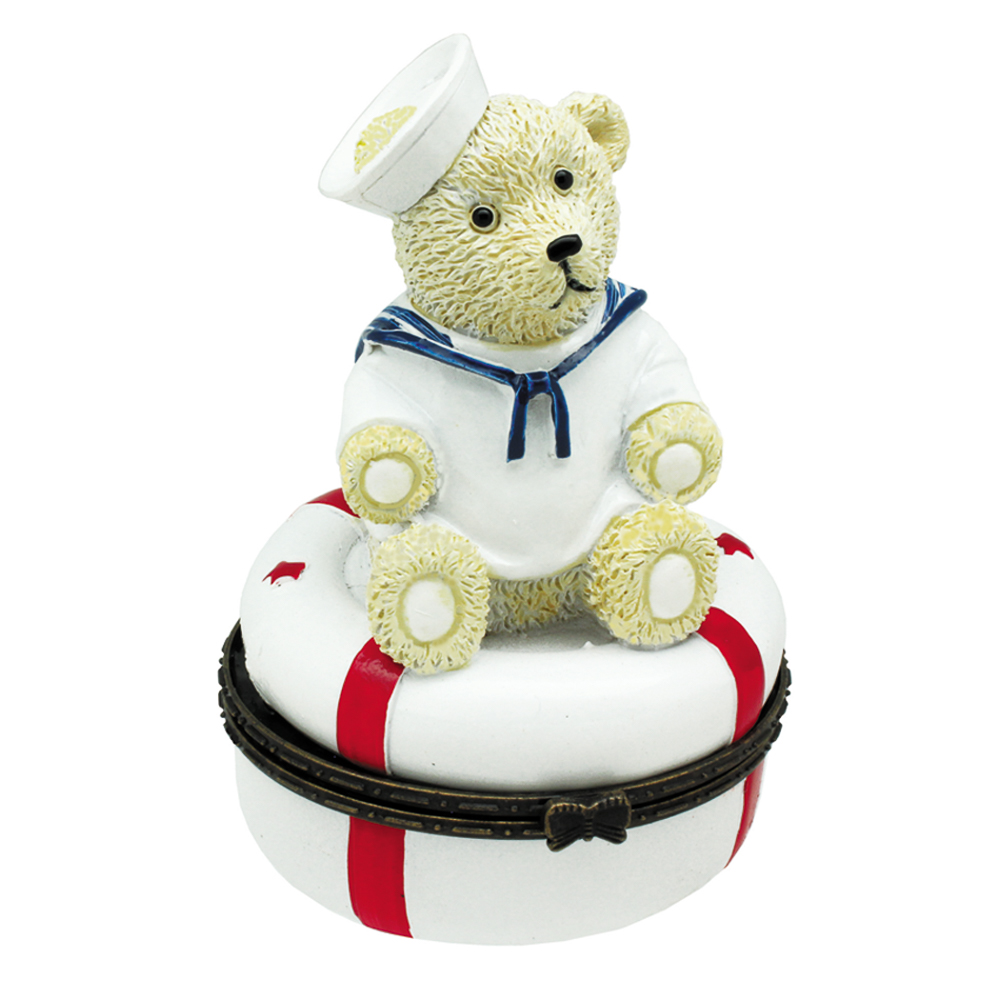 Navy bear Trinket Box