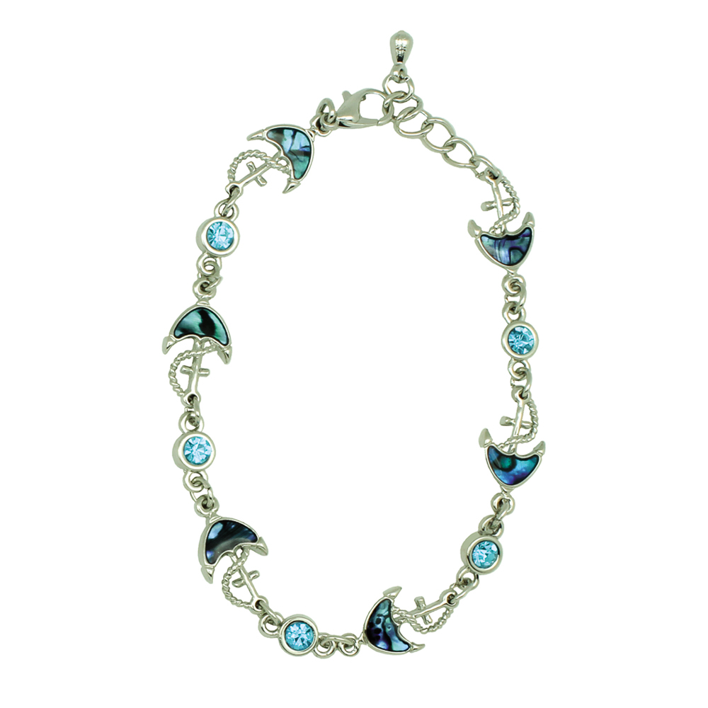 Paua Shell Anchor Bracelet