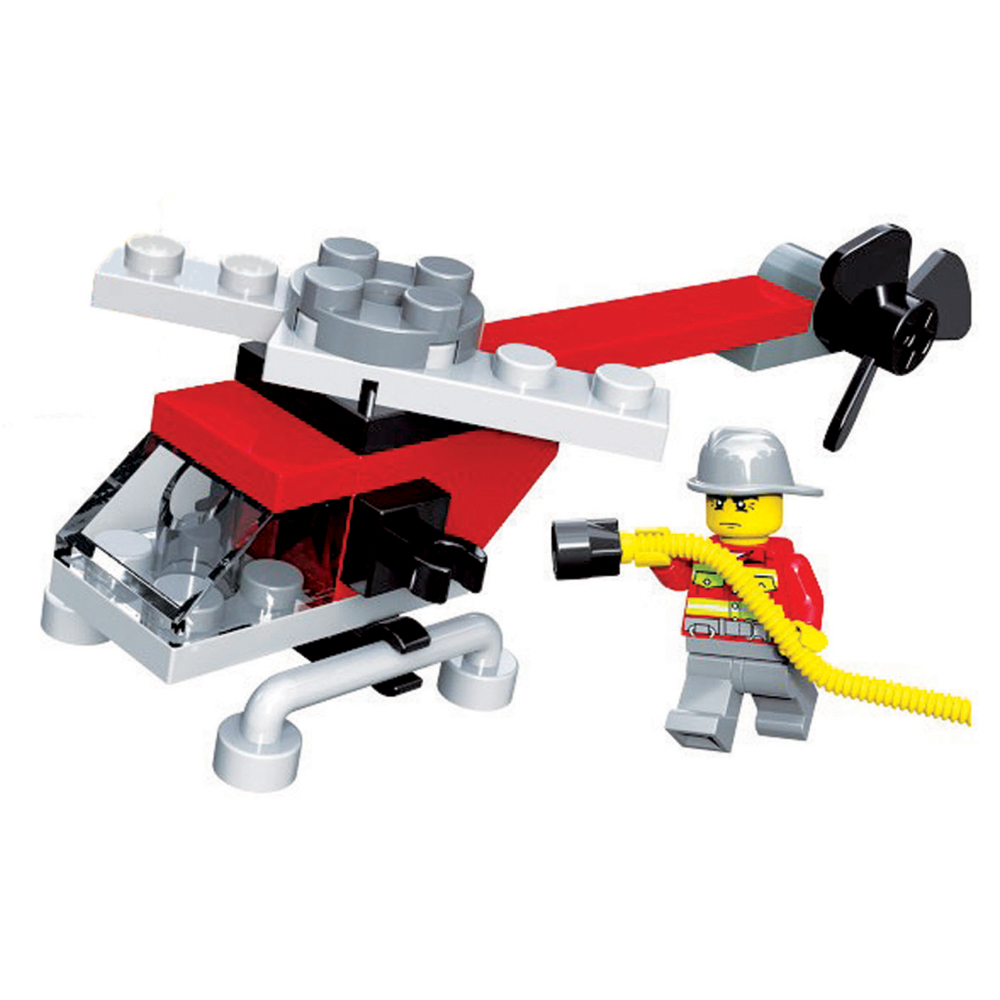 Fire Helicopter Building Blocks