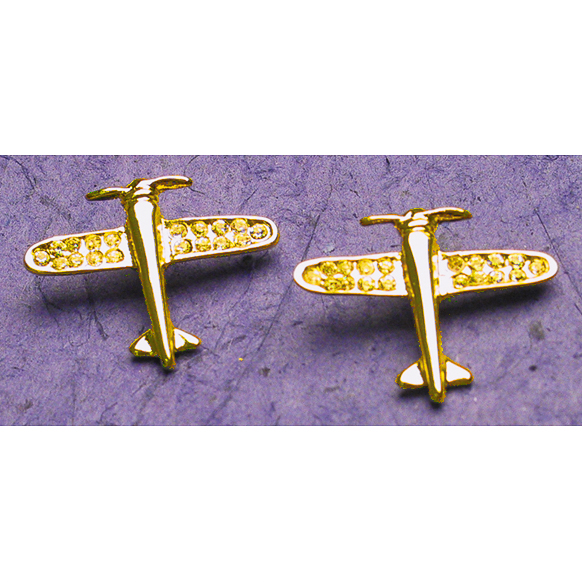 Gold Crystal AP Earrings