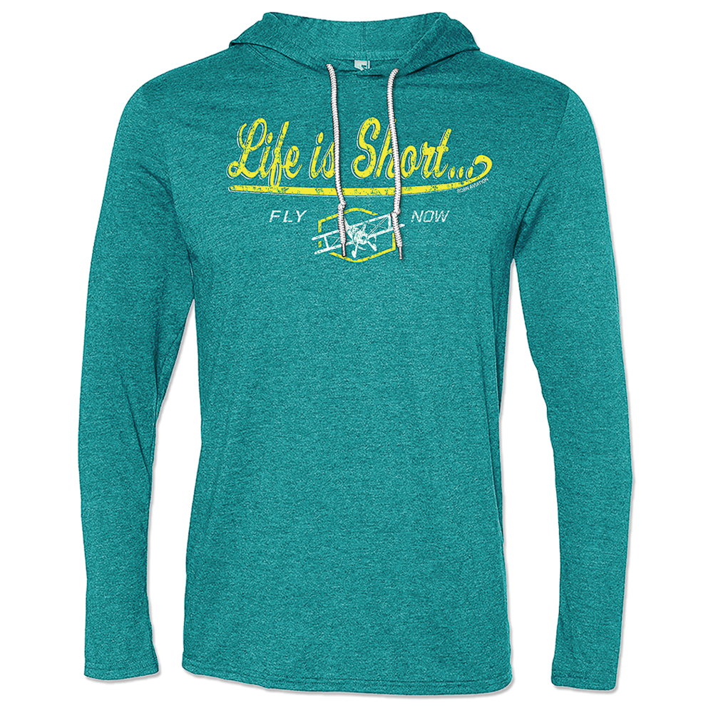 Glacier Blue Life is Short Long sleeve T-shirt