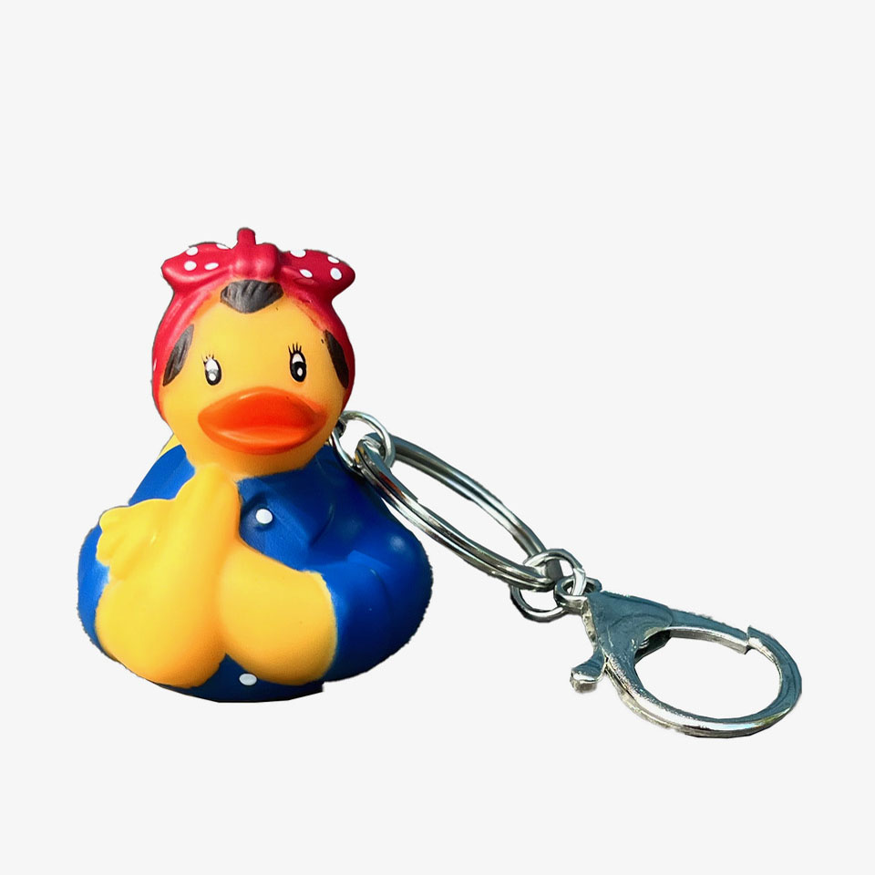 Rosie the Riveter duckie keychain