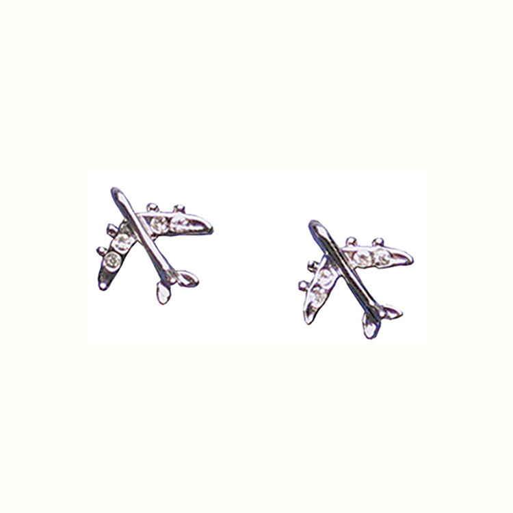 Silver Crystal Jet Earrings