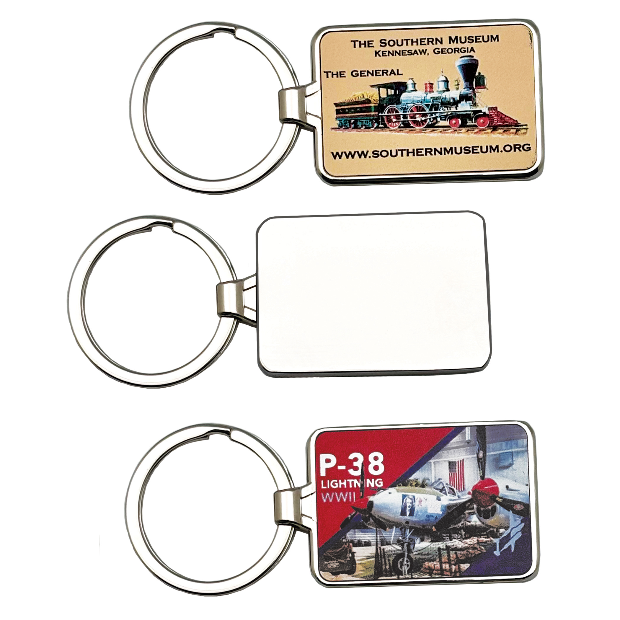 Custom rectangle metal keychain