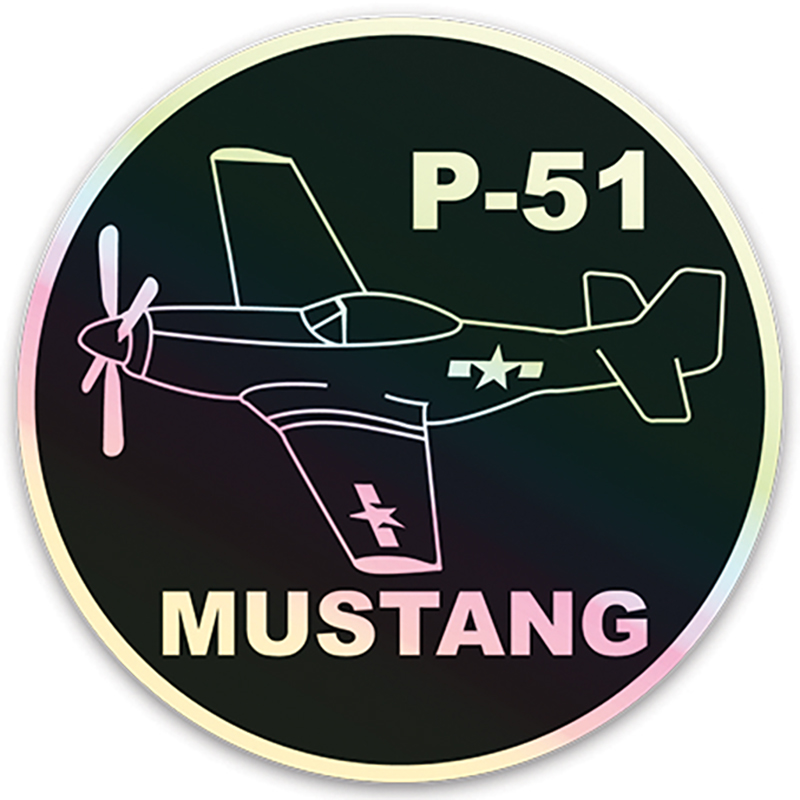 P-51 Holographic sticker