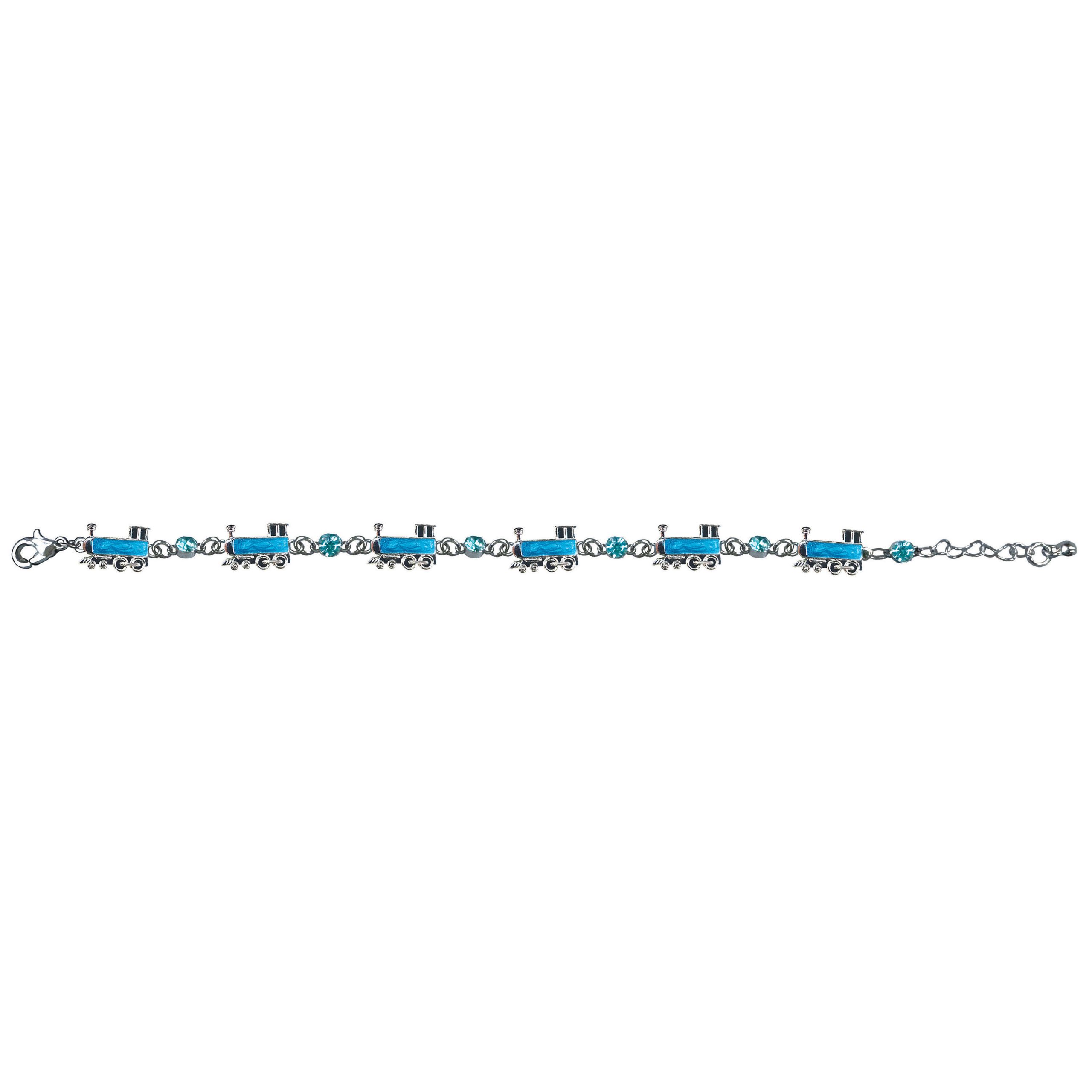Swirl filled train bracelet